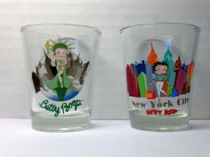 Betty Boop Shot Glasses 2-piece Set New York Designs